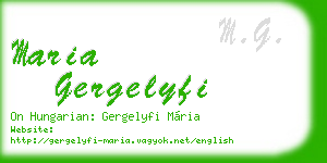 maria gergelyfi business card
