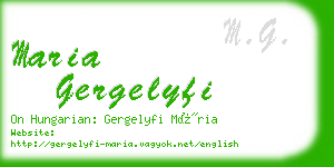 maria gergelyfi business card